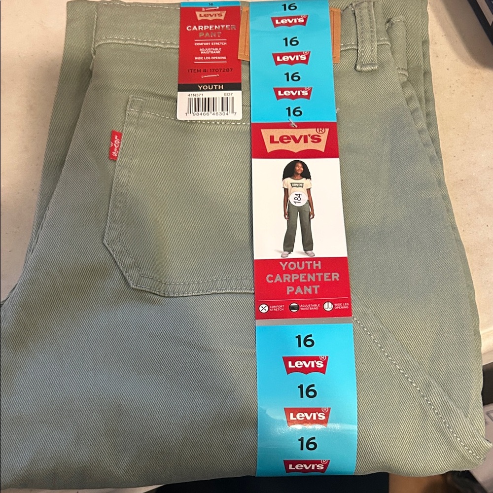 Levi's Youth Carpenter Pants in Light Gray